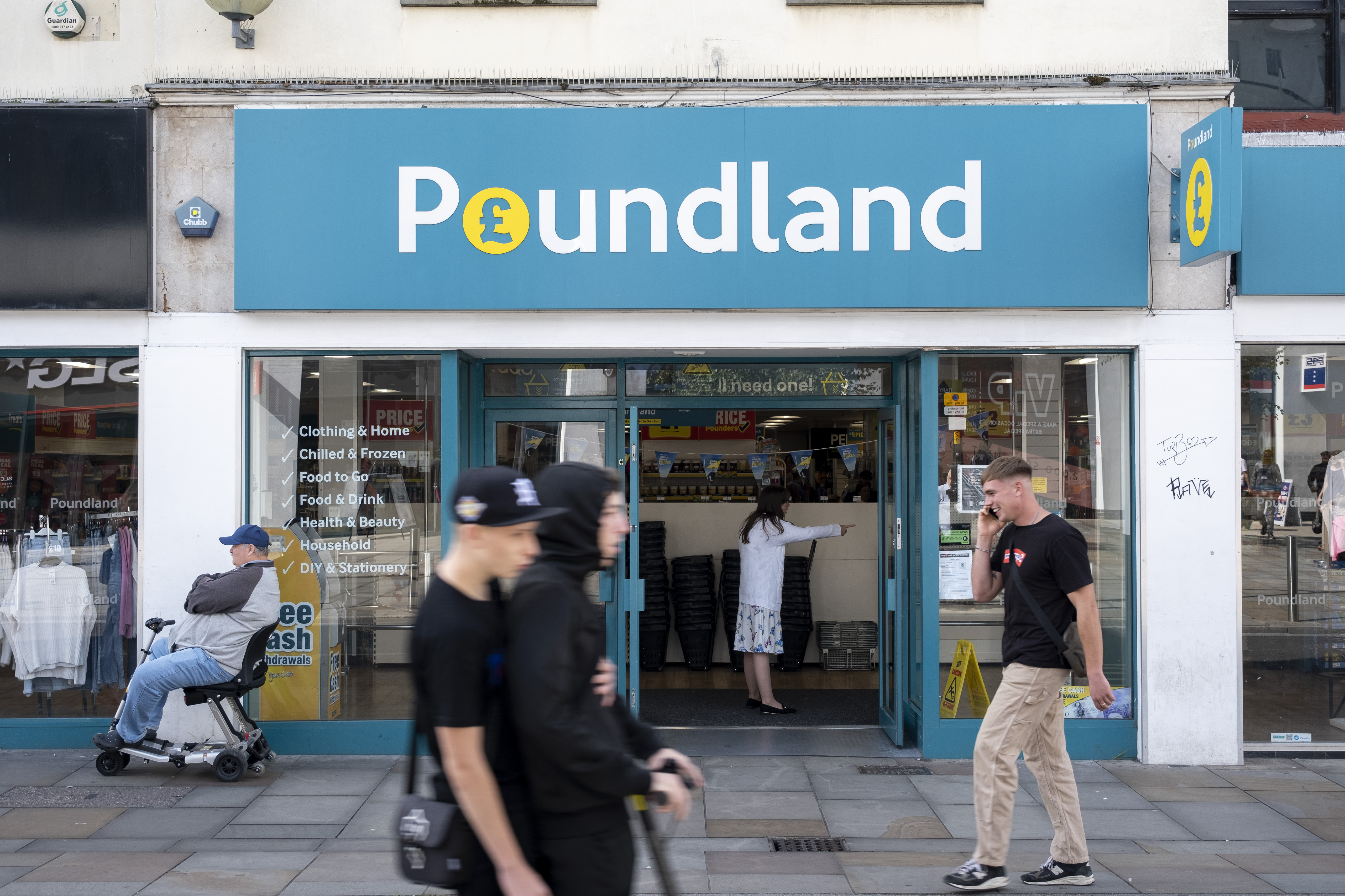 Poundland store on a high street.