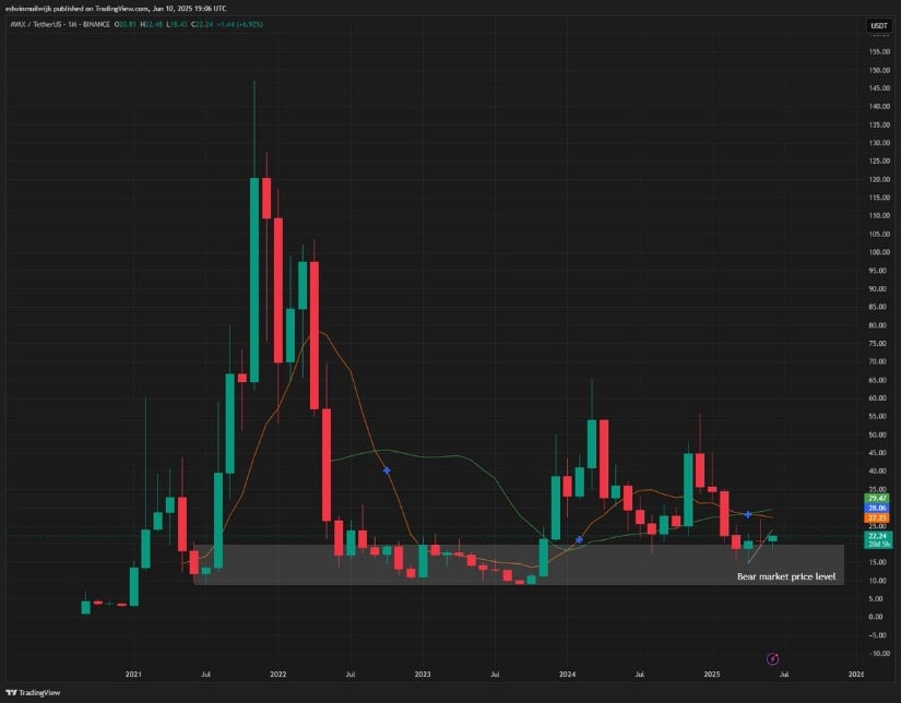 AVAX Avalanche Price at Macro Support