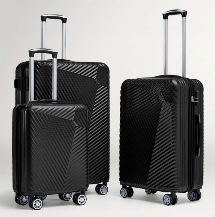 Home Bargains - Salisburys Hard Shell Suitcase - Black, Set of 3 - £99.97, https://home.bargains/product/d8520518-8ec2-4145-b27d-cef06e494894/salisburys-hard-shell-suitcase-black?sc=382, Credit: Home Bargains