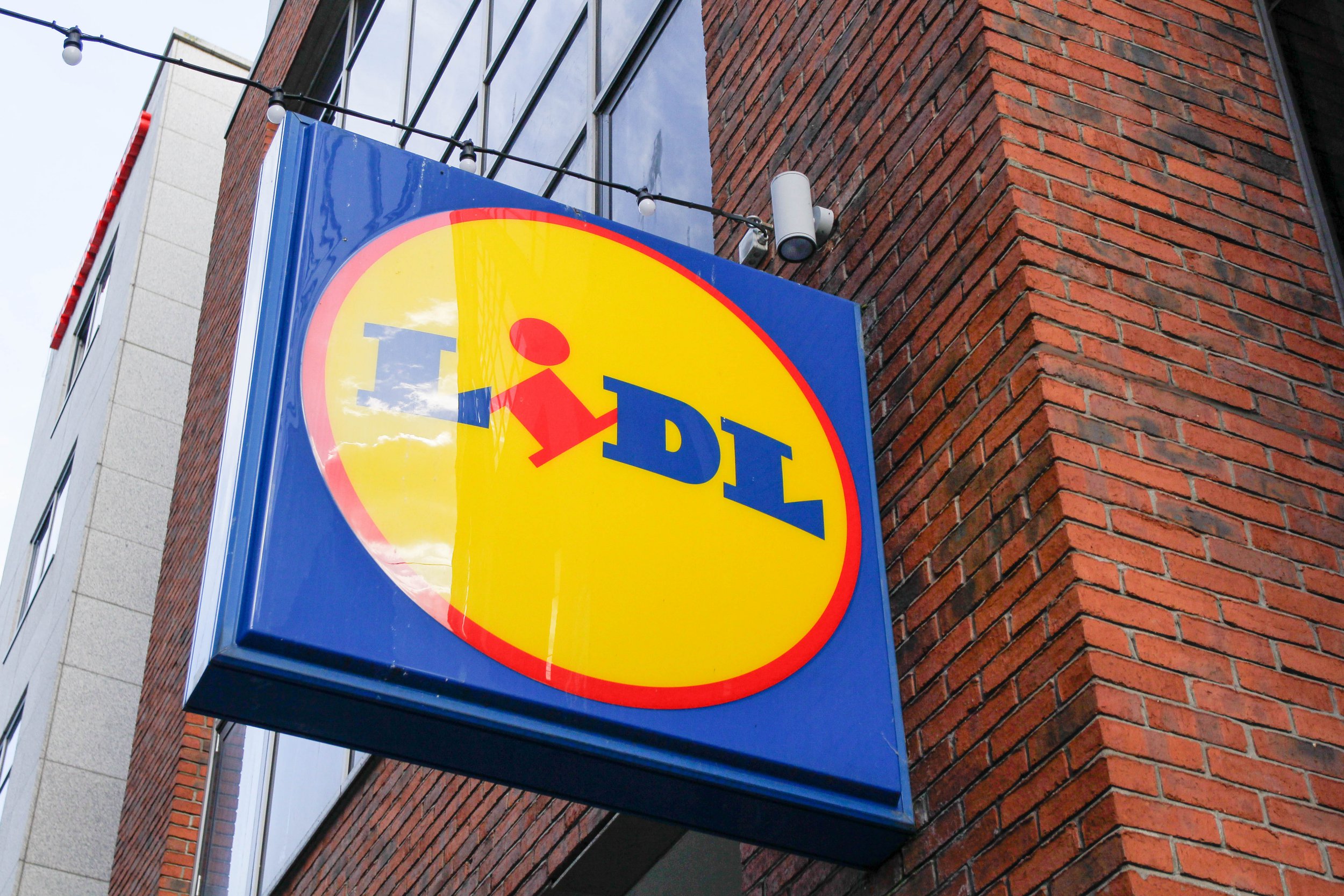 Lidl store sign.