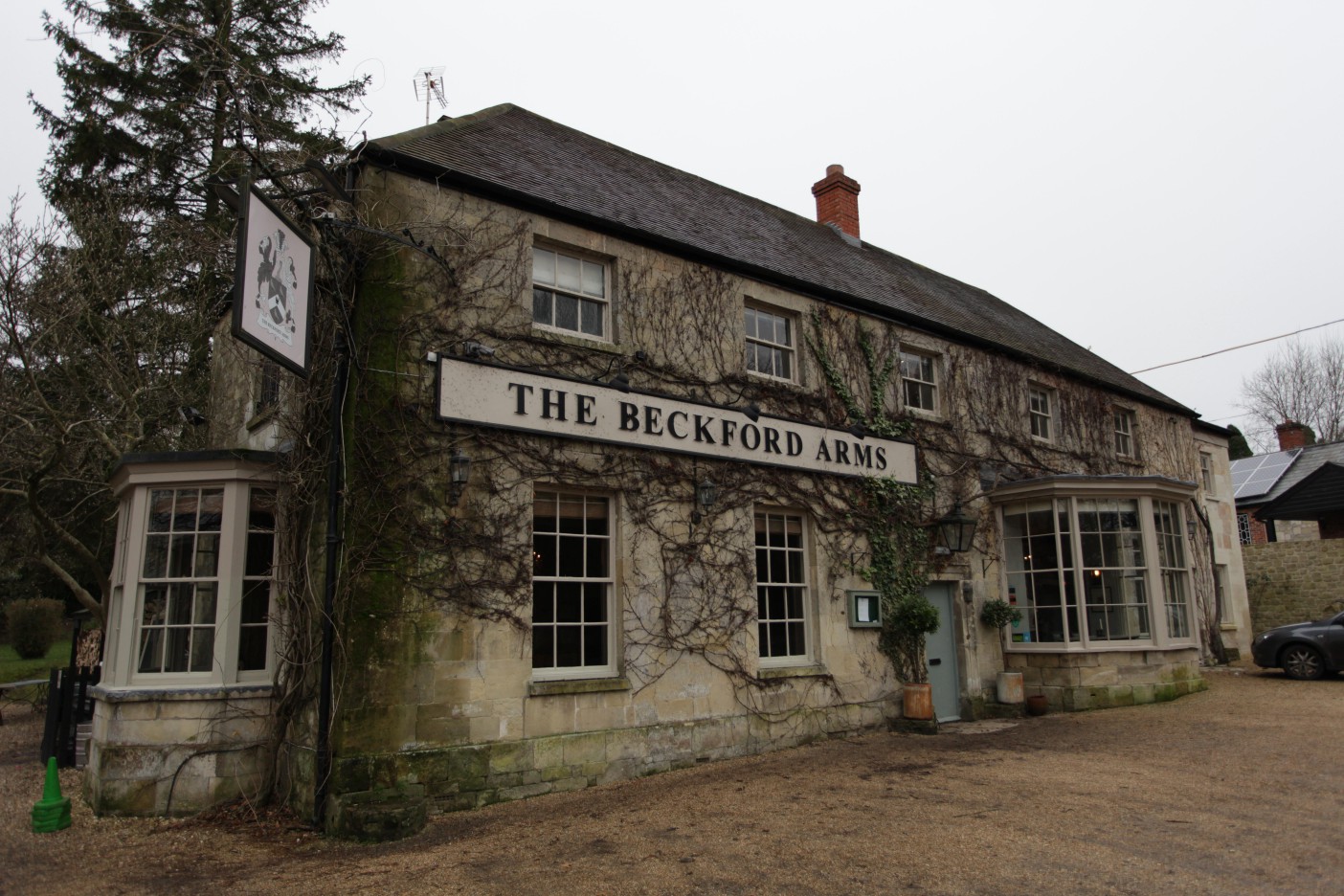 The Beckford Arms pub in Tisbury, Wiltshire, England.