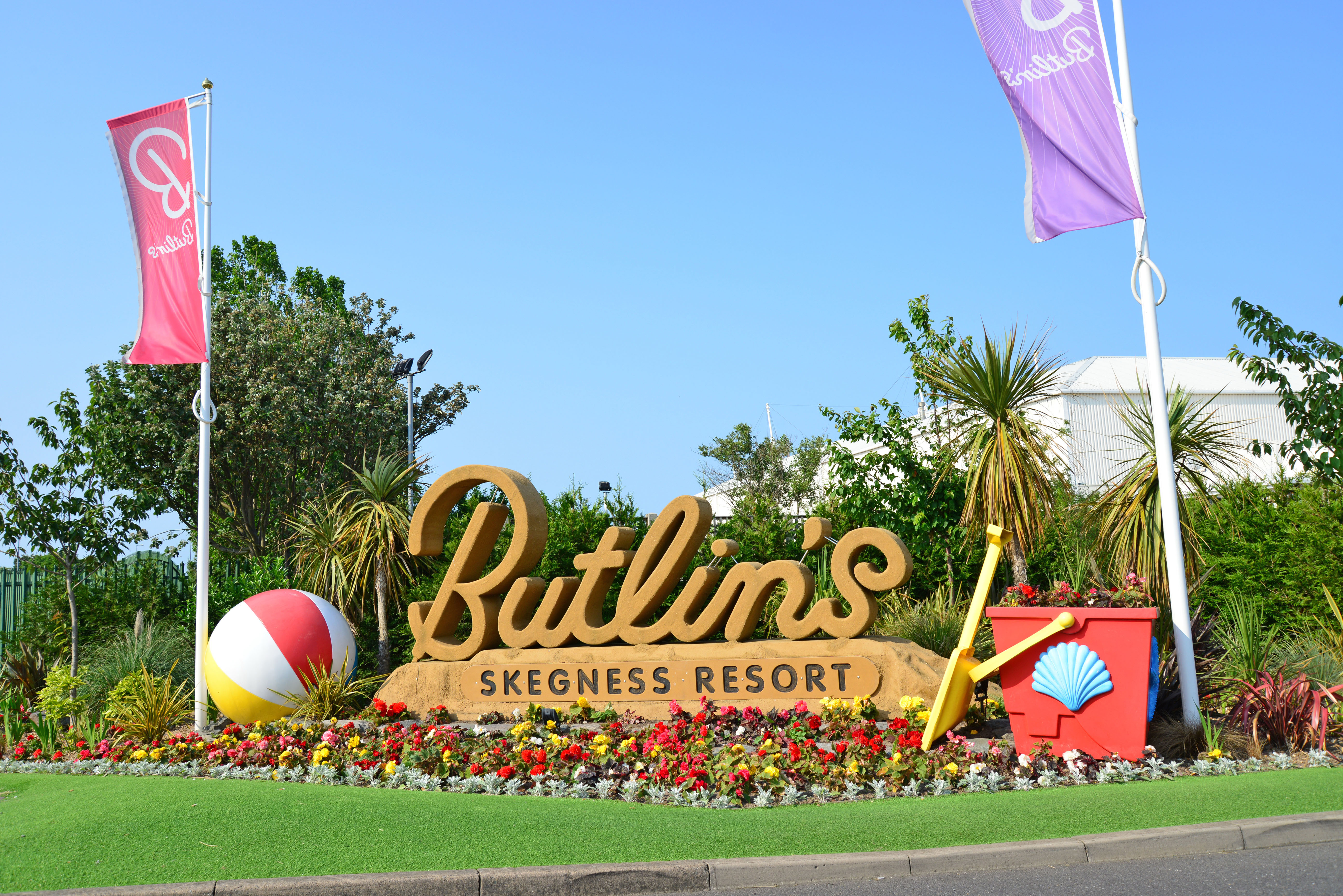 Butlin's Skegness Resort entrance sign.