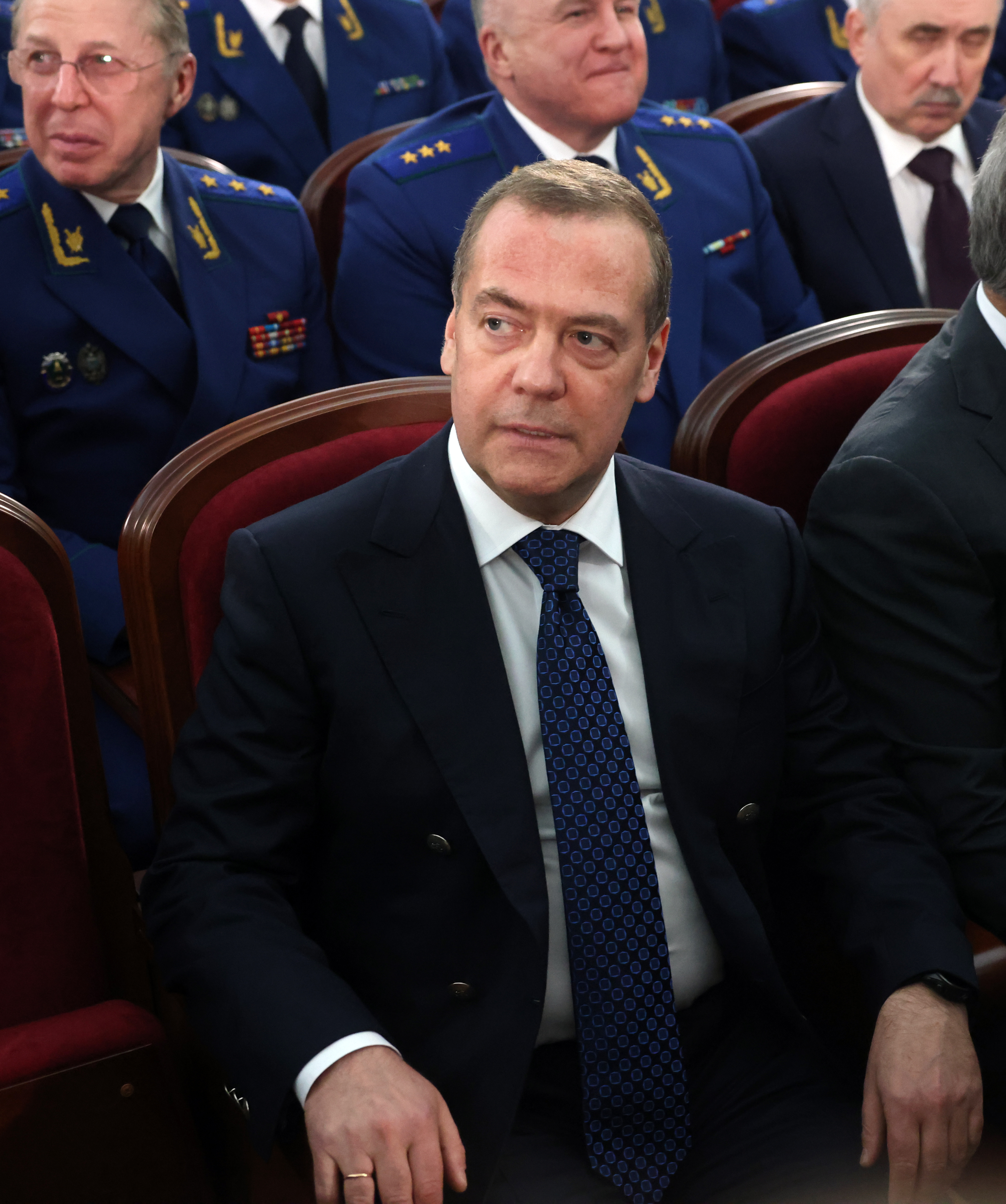 Dmitry Medvedev at an annual meeting with prosecutors.