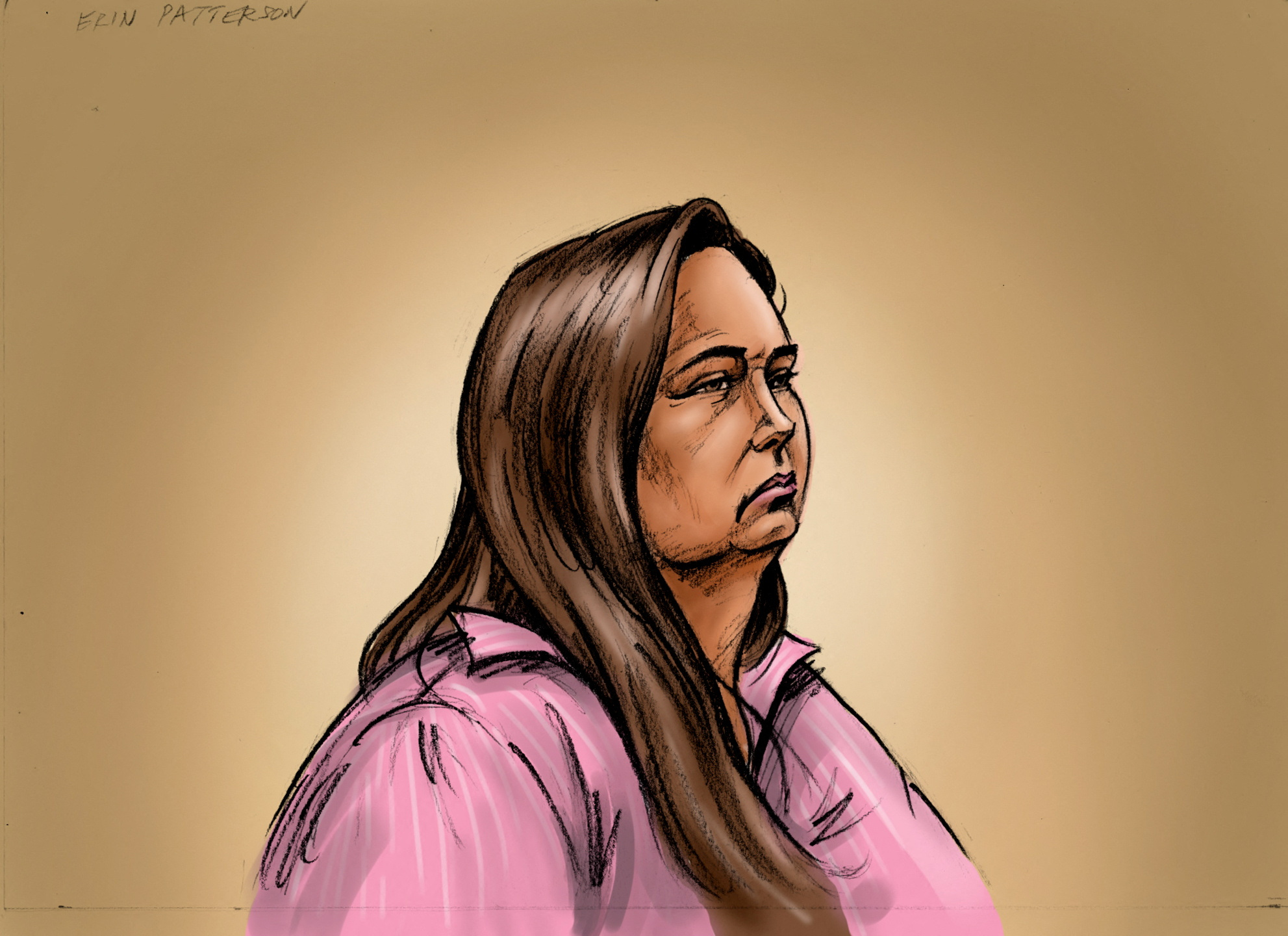 Court sketch of Erin Patterson.