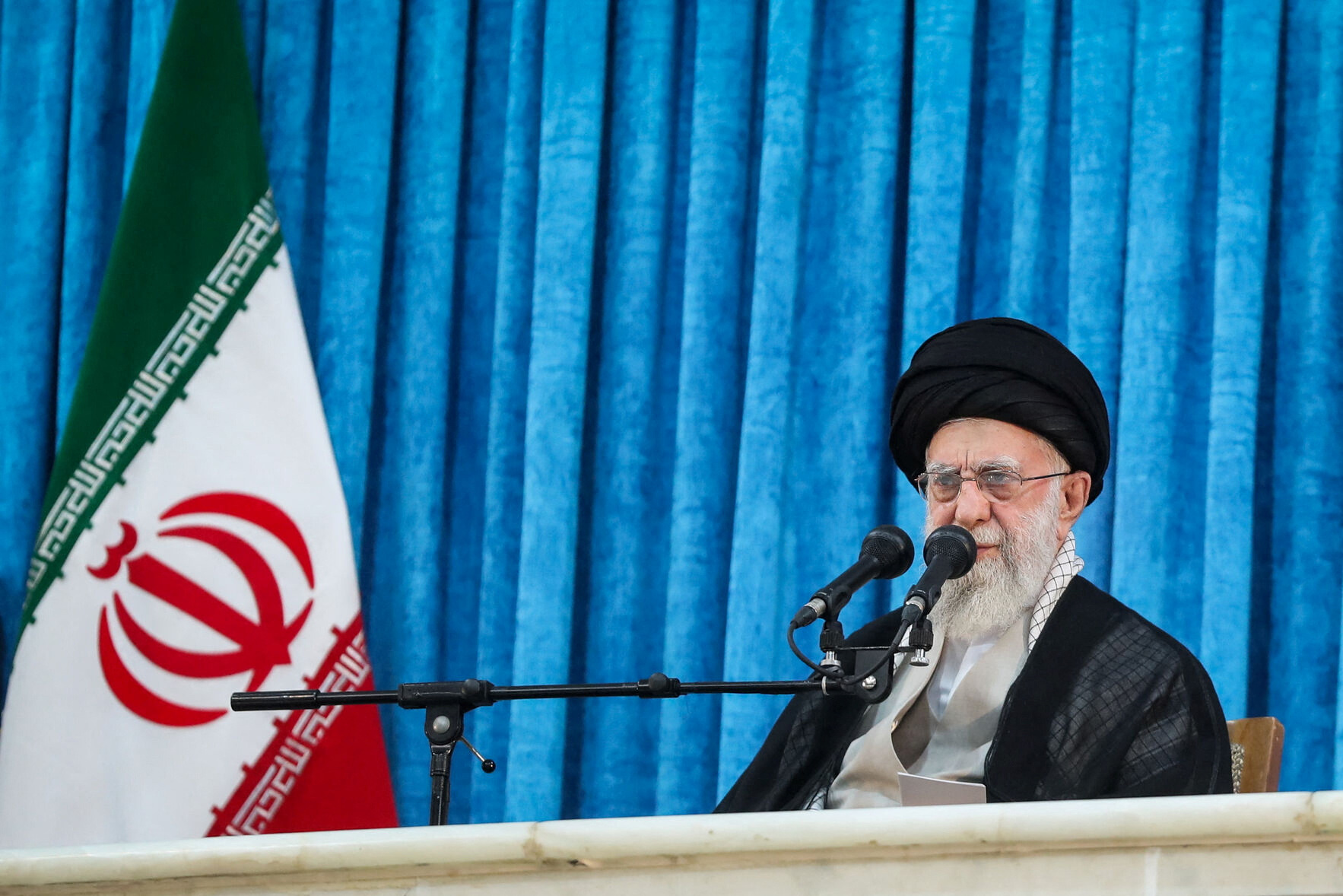 Iranian Supreme Leader Ayatollah Ali Khamenei speaks in southern Tehran, Iran, on June 4, 2025.
