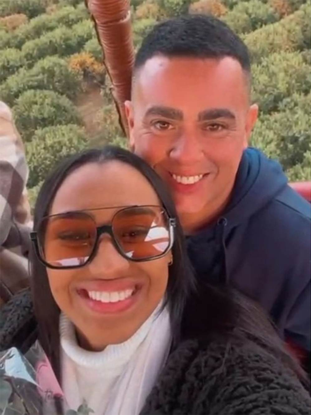 Gabrielle Nascimento and her fiancé Tiago Kempinas.