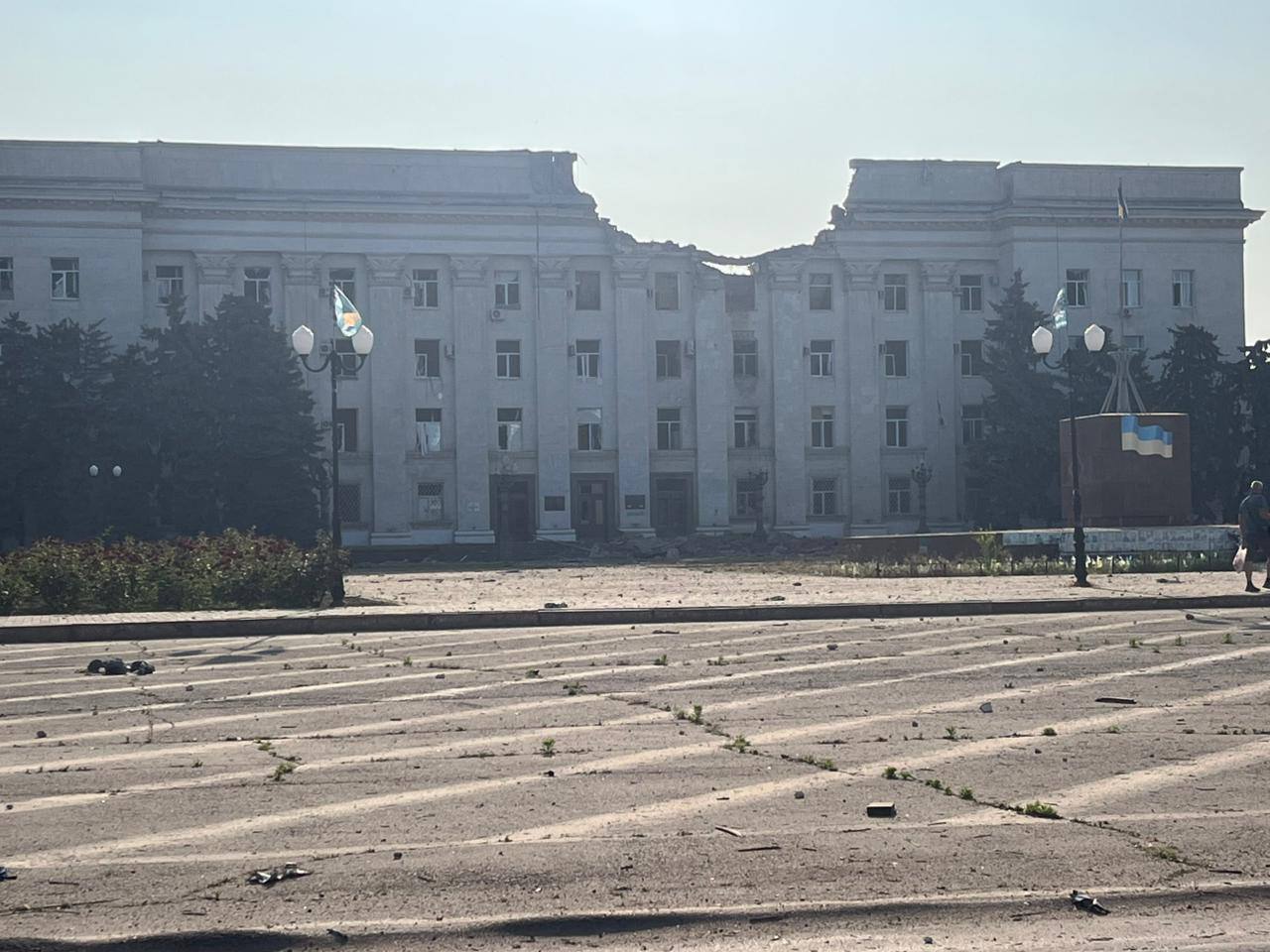 Ukrainian President Volodymyr Zelensky shared images of the destruction left by the overnight attack.