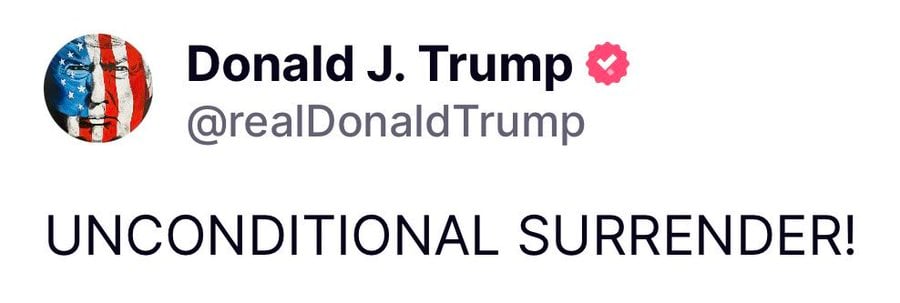 Trump took to social media to explain the latest developments with Iran, in his usual blunt and provocative style: