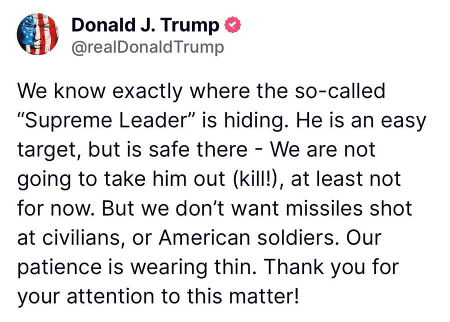 Trump took to social media to explain the latest developments with Iran, in his usual blunt and provocative style: