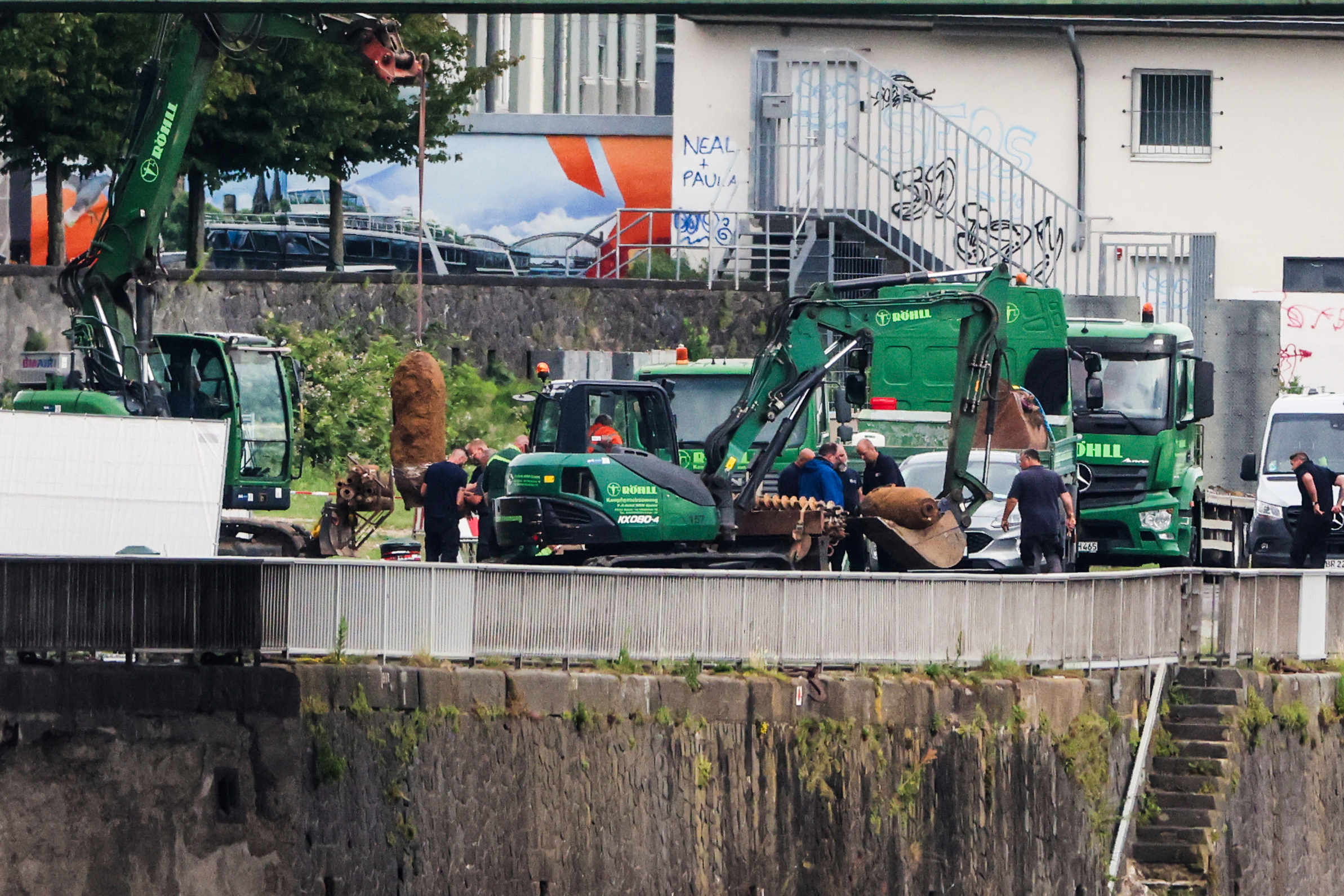 Defusing unexploded WWII bombs in Cologne, Germany.