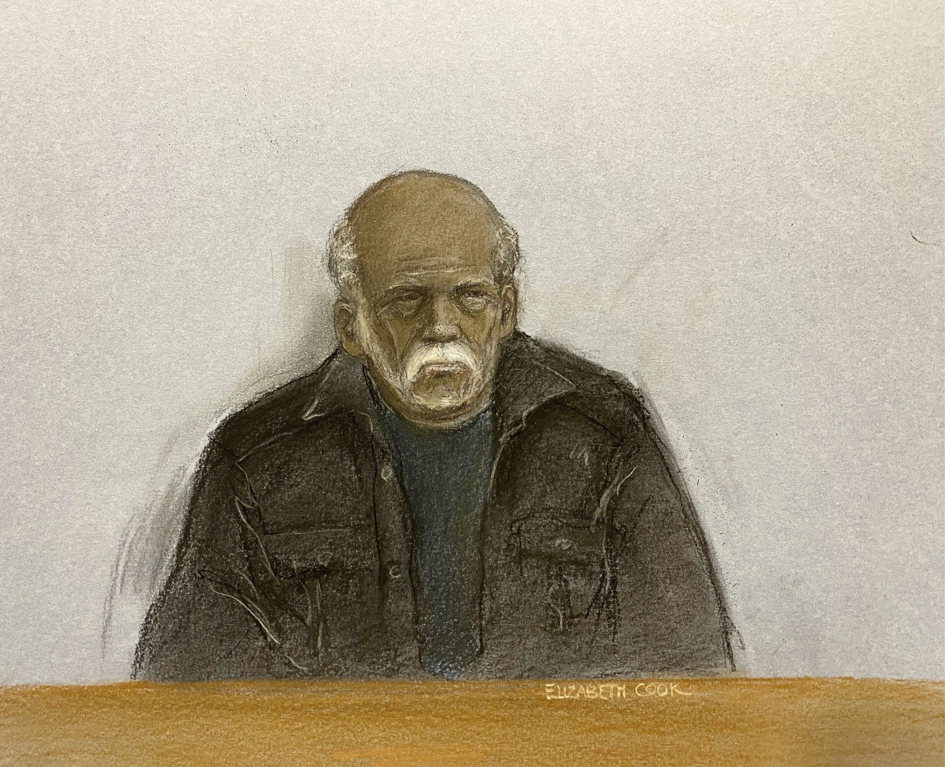 Courtroom sketch of Ryland Headley.