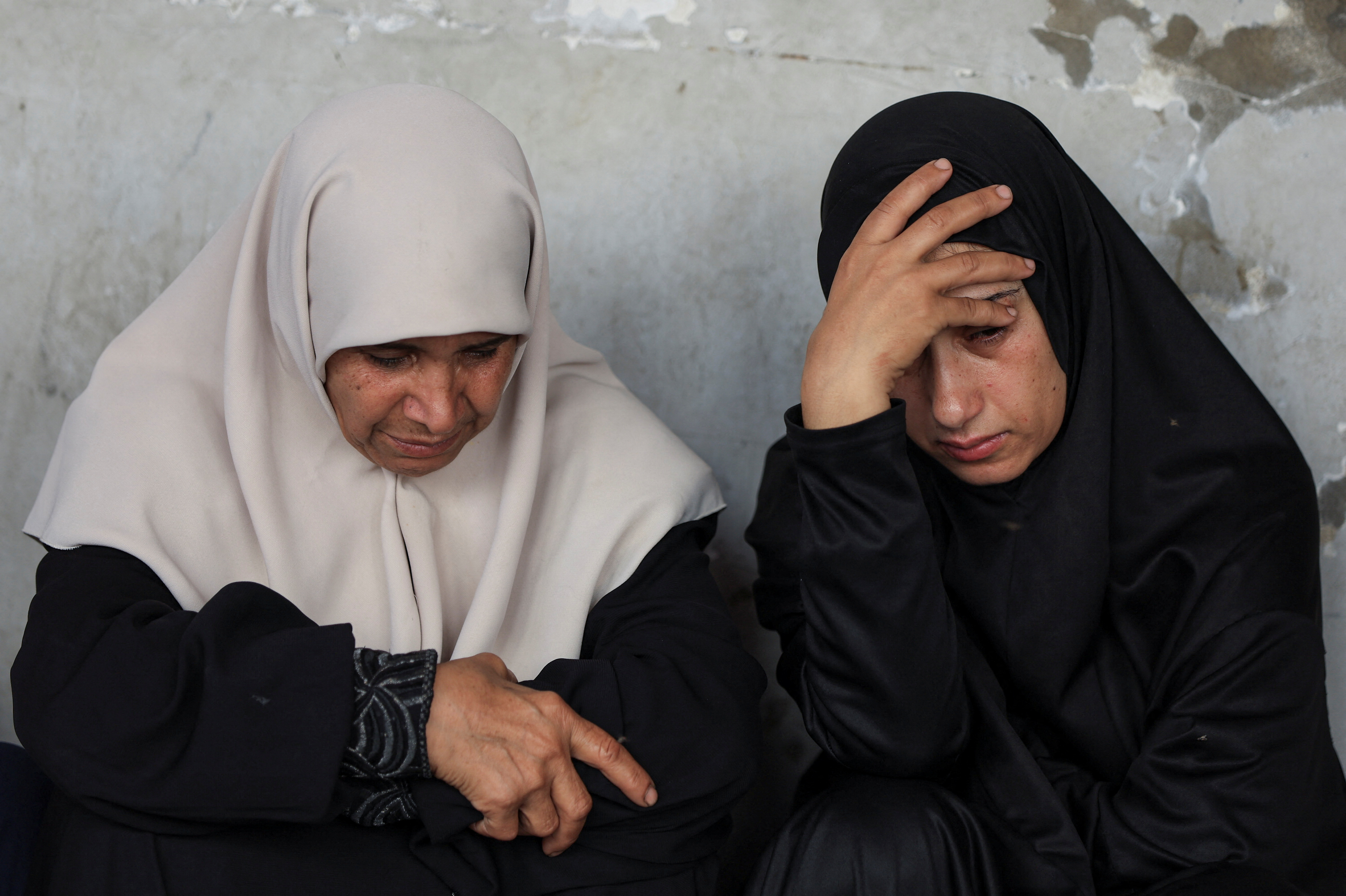 Mourners at a funeral in Gaza City.